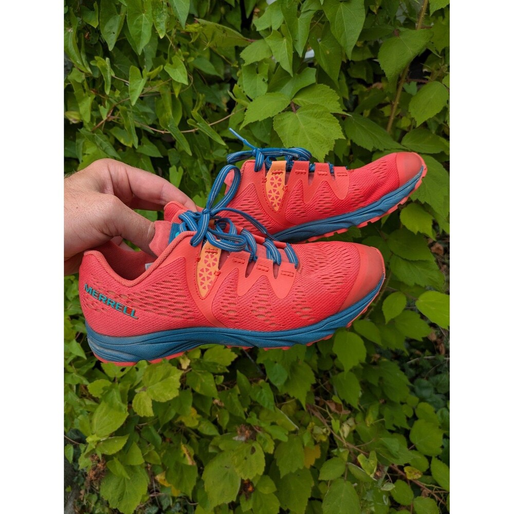 Merrell Riveter E-Mesh Hiking Shoes Womens Size 5, hot coral, gorpcore, camping